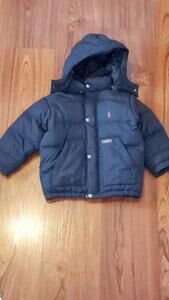 Polo Ralph Lauren jacket 2t Puffer Coat black Hood Boy Winter Warm $249